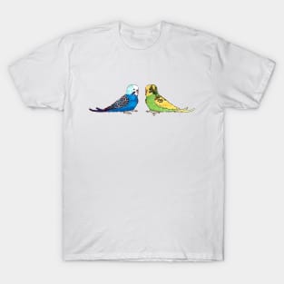 Budgie - blue mutation and recessive pied T-Shirt